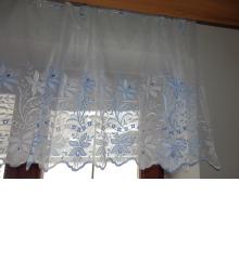 Záclona modrá kytička v 45 cm