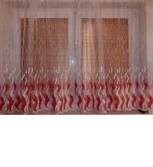 Záclona červená vlnka 140 cm