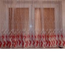 Záclona červená vlnka 140 cm