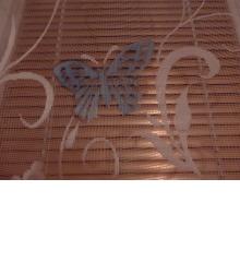 Záclona modrý motýl a kytička v 180 cm