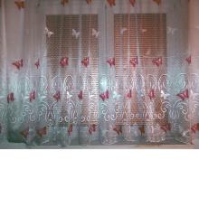 Záclona motýl červený v 160 cm