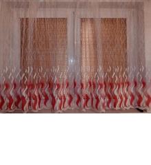 Záclona červená vlnka 230 cm