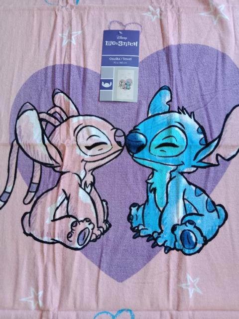 Osuška Stitch růžový